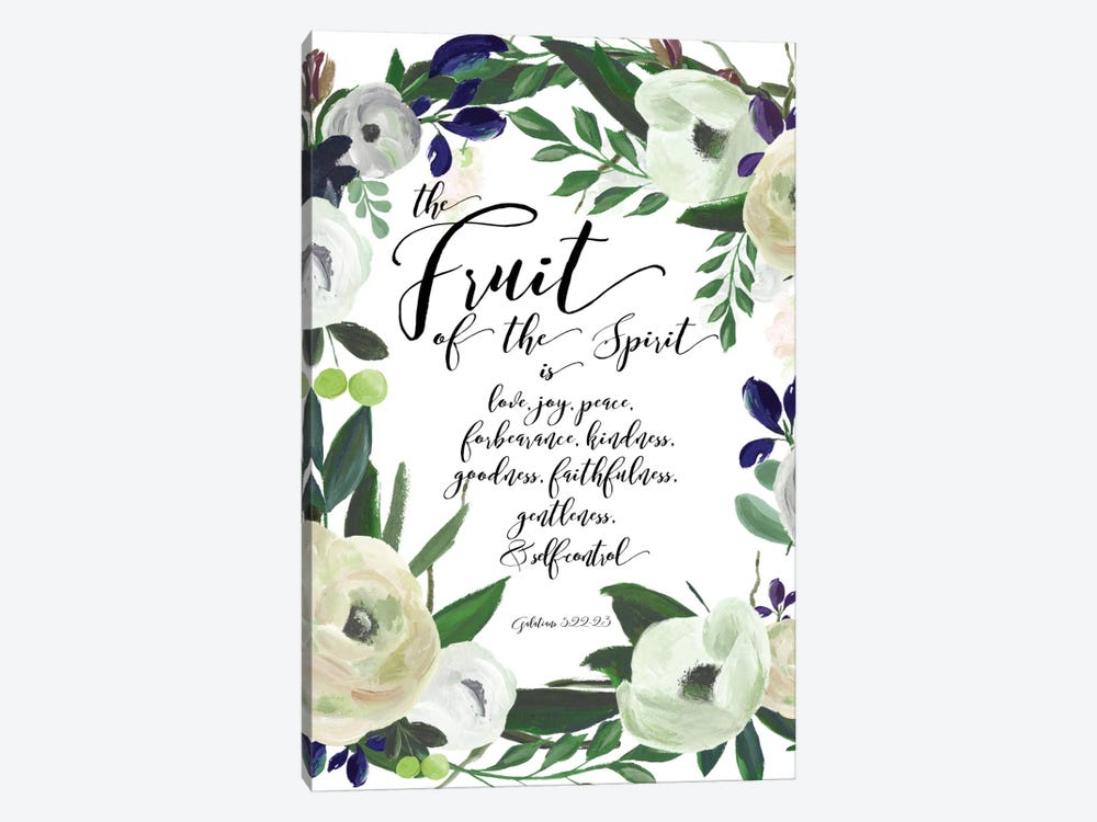 Fruit Of The Spirit - Galatians 5:22-23 by Willow & Olive 1-piece Canvas Artwork