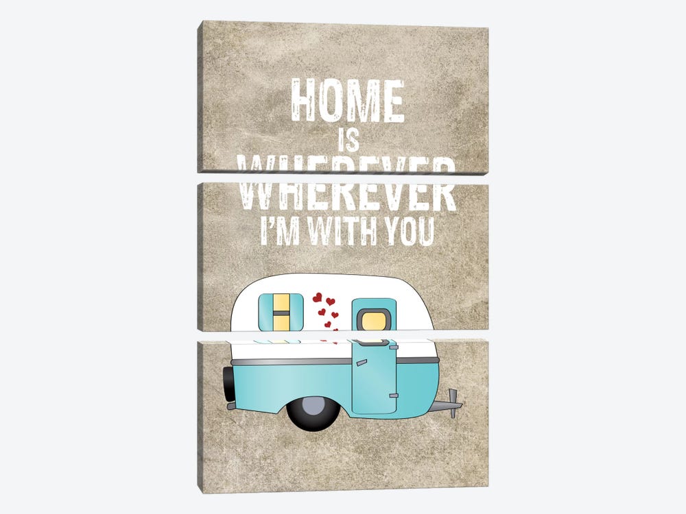 Home Is Wherever I'm With You, Camper by Willow & Olive 3-piece Canvas Art Print