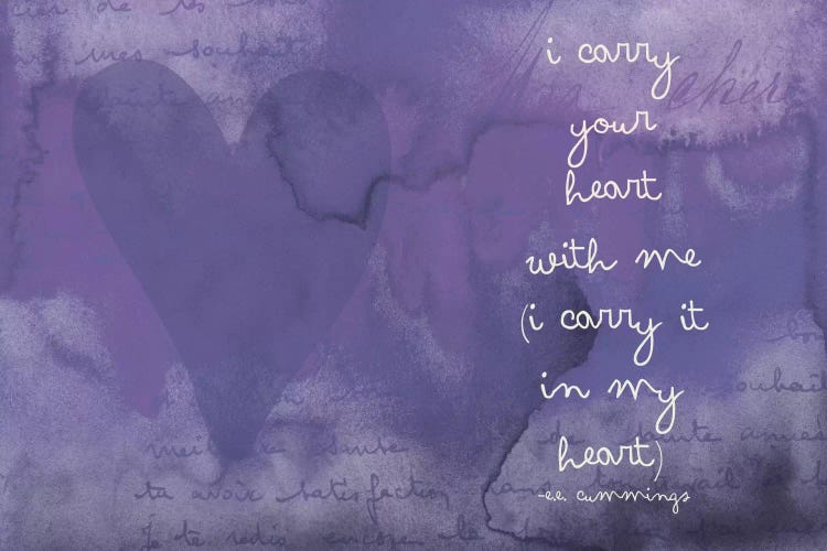 I Carry Your Heart - Cummings, Eggplant