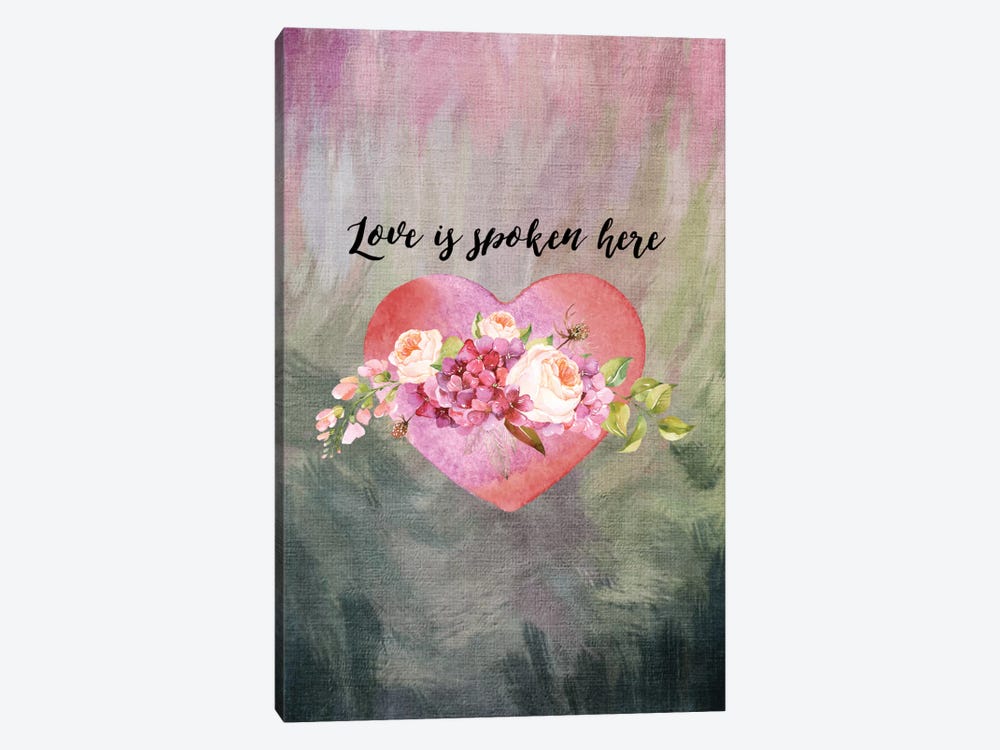 Love Spoken Here by Willow & Olive 1-piece Canvas Art Print