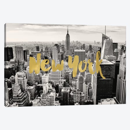New York Skyline Canvas Print #WAO47} by Willow & Olive Canvas Artwork