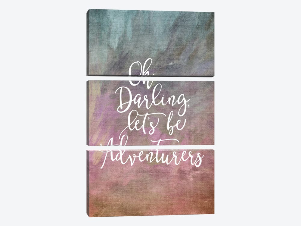 Oh Darling, Let's Be Adventurers by Willow & Olive 3-piece Canvas Print