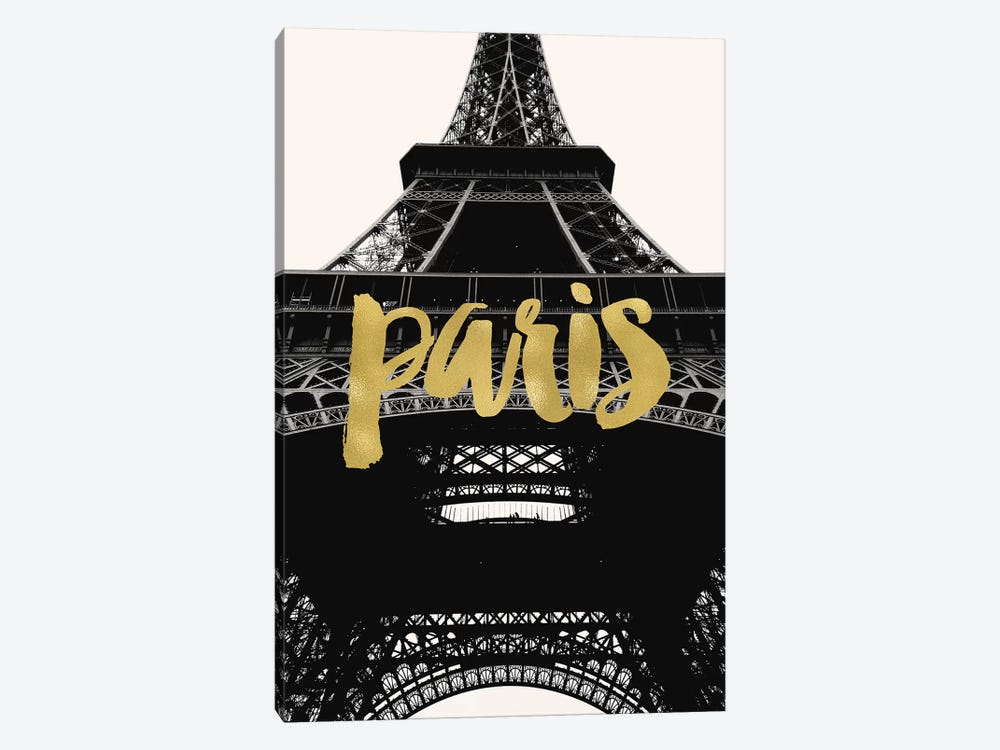 Paris Eiffel Tower Gold by Willow & Olive 1-piece Canvas Art