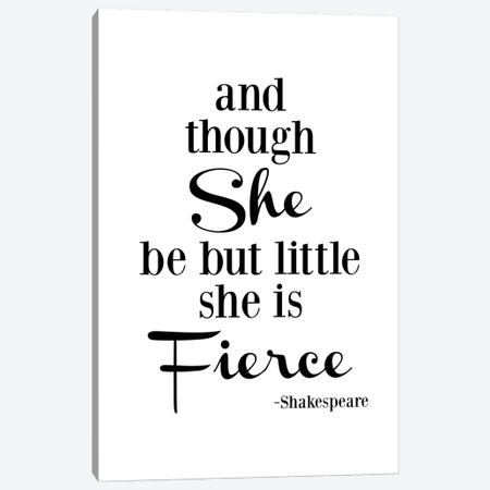 She Is Fierce - Shakespeare Canvas Print #WAO57} by Willow & Olive Canvas Art Print