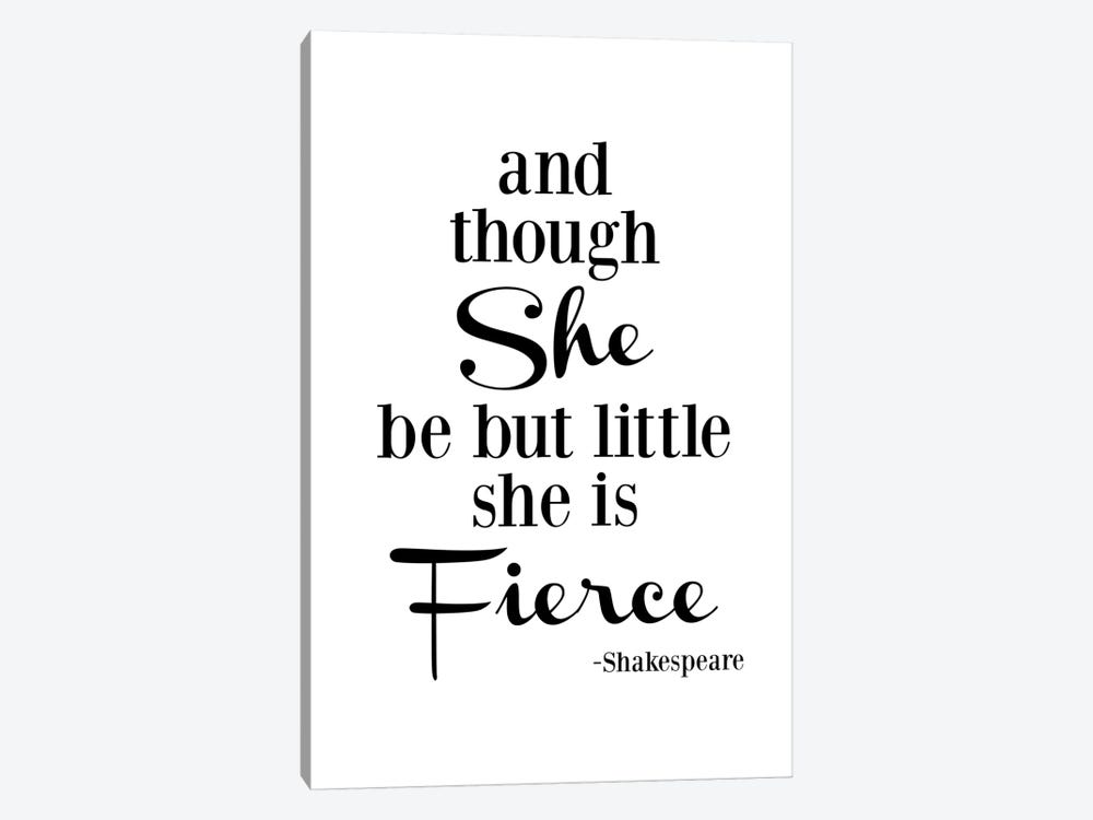 She Is Fierce - Shakespeare by Willow & Olive 1-piece Canvas Art