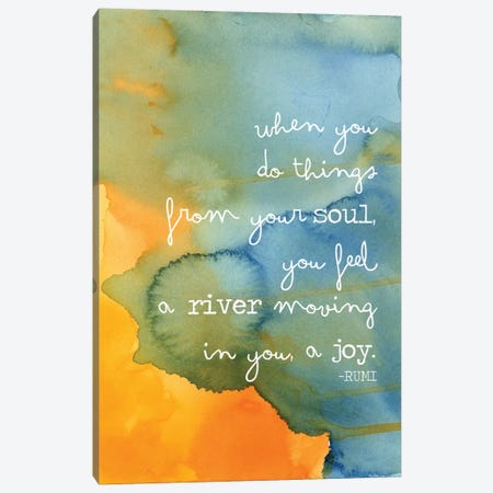 Soul River - Rumi Canvas Print #WAO59} by Willow & Olive Canvas Art
