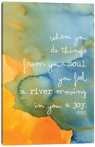 Soul River - Rumi Canvas Art Print - Wisdom Art