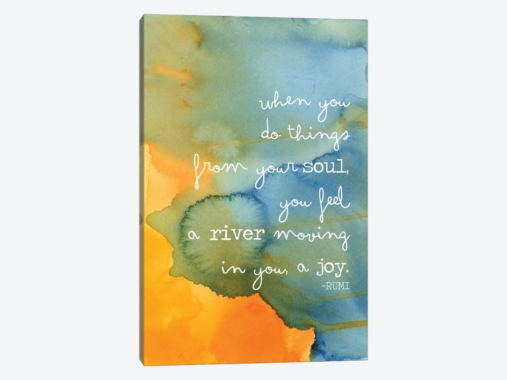 Soul River - Rumi by Willow & Olive 1-piece Canvas Art