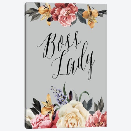 Boss Lady Roses Canvas Print #WAO5} by Willow & Olive Canvas Artwork