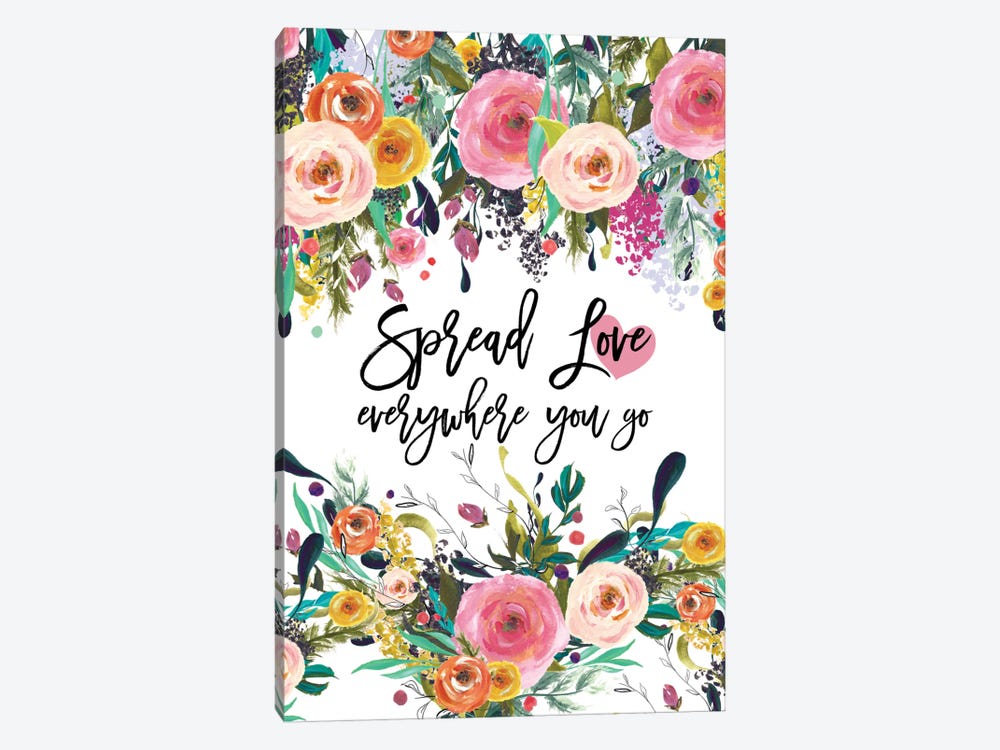 Spread Love Everywhere by Willow & Olive 1-piece Canvas Print