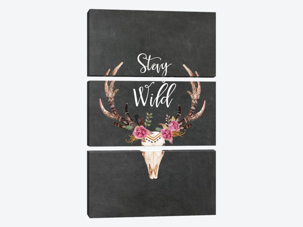 Stay Wild Antlers by Willow & Olive 3-piece Art Print