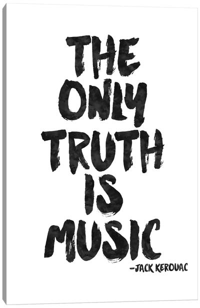 Truth Is Music - Kerouac Canvas Art Print - Willow & Olive by Amy Brinkman