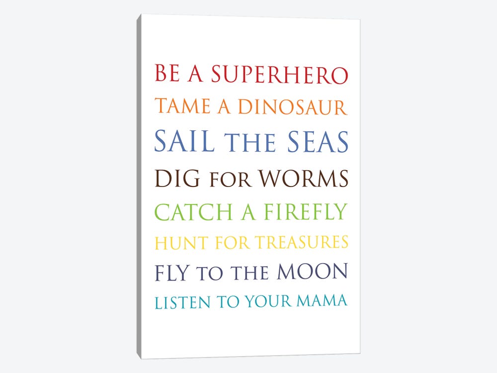 Be A Superhero-Multi by Willow & Olive 1-piece Canvas Art Print