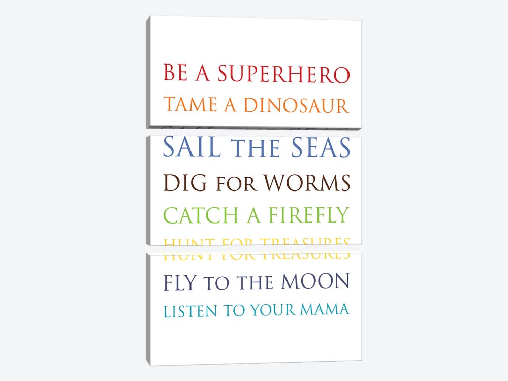 Be A Superhero-Multi by Willow & Olive 3-piece Canvas Art Print