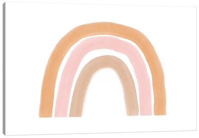 Rainbow_Blush Peach-Landscape Canvas Art Print - Minimalist Nursery