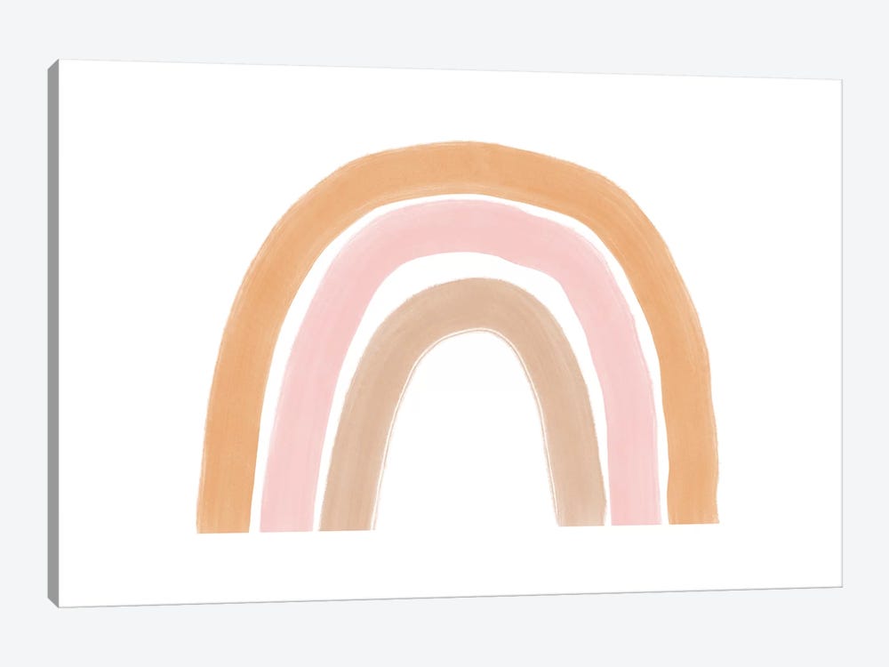 Rainbow_Blush Peach-Landscape by Willow & Olive 1-piece Art Print