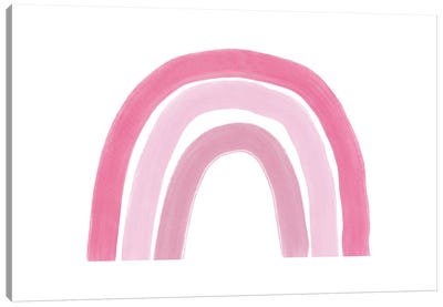 Rainbow_Pink-Landscape Canvas Art Print - Minimalist Nursery