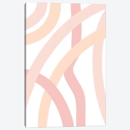 Abstract_Neutral-Lines-White Canvas Print #WAO85} by Willow & Olive Canvas Artwork