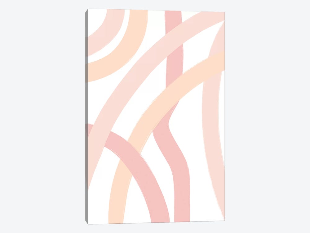 Abstract_Neutral-Lines-White by Willow & Olive 1-piece Canvas Art Print