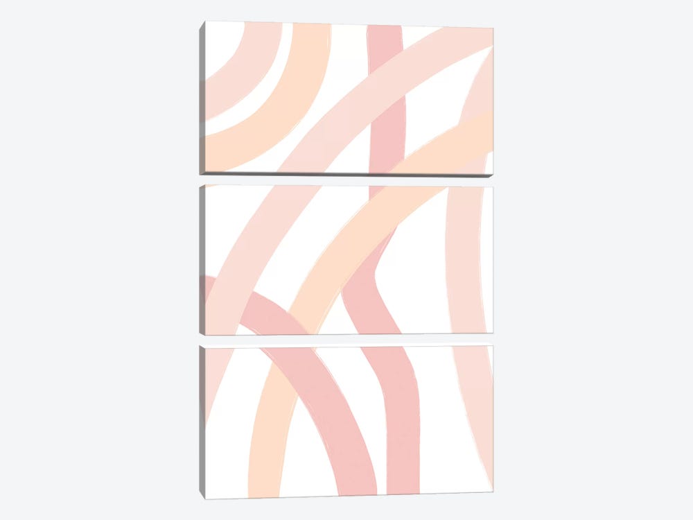 Abstract_Neutral-Lines-White by Willow & Olive 3-piece Canvas Art Print