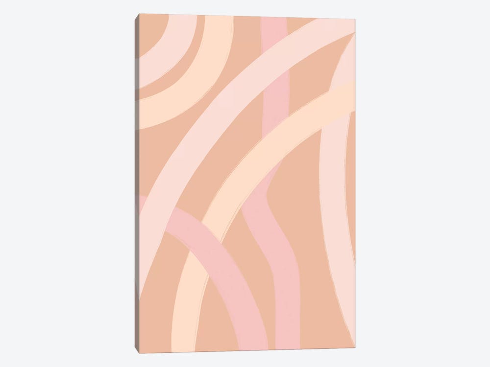 Bstract-Neutral-Lines-Peach by Willow & Olive 1-piece Canvas Art