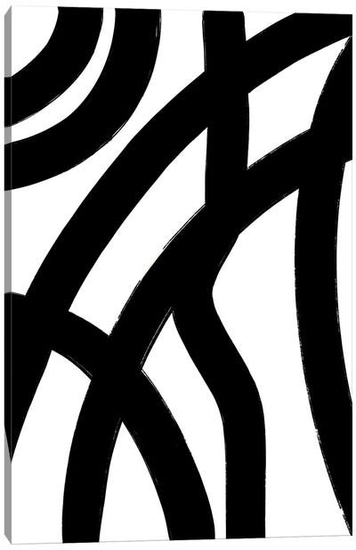 Abstract-Black-Lines Canvas Art Print - Willow & Olive by Amy Brinkman