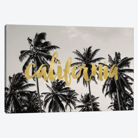 California Palms Gold Canvas Print #WAO8} by Willow & Olive Canvas Art Print