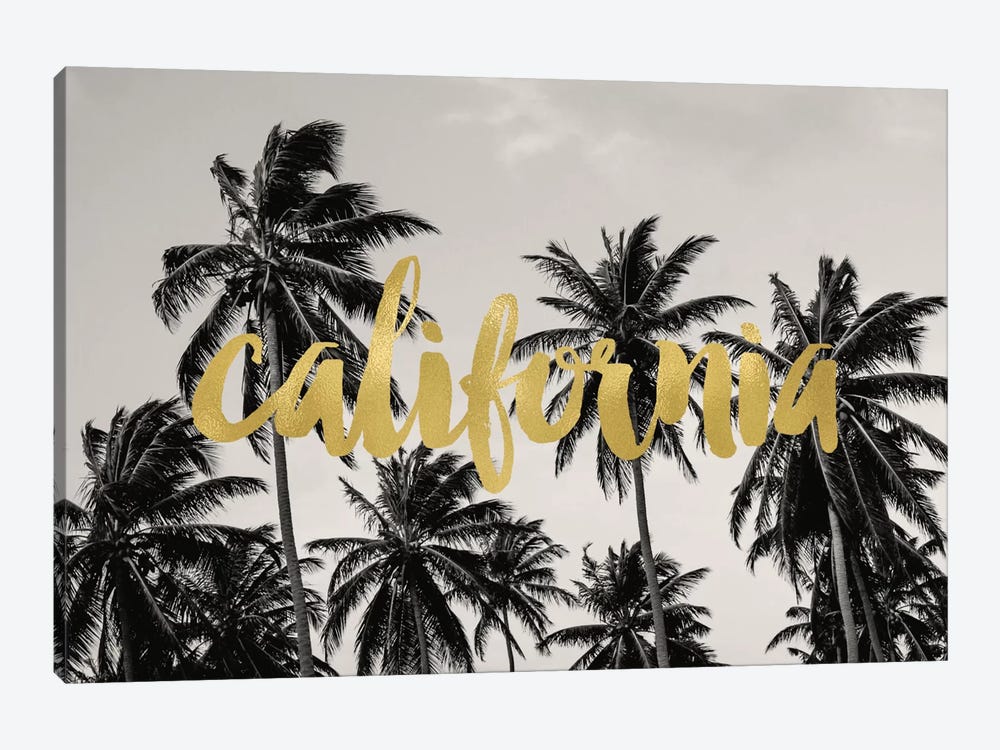 California Palms Gold by Willow & Olive 1-piece Canvas Art Print