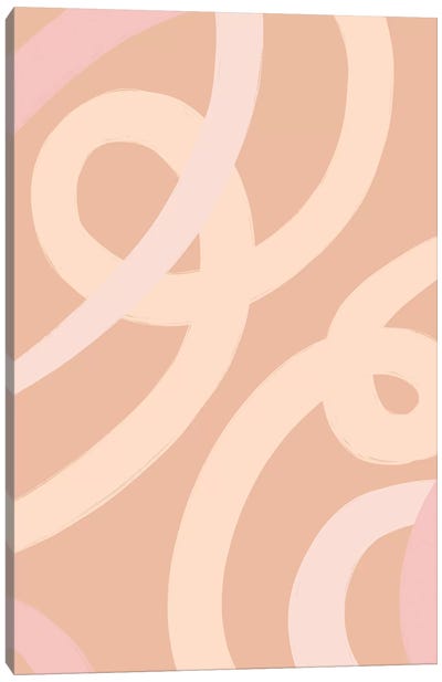 Abstract-Loops-Lines-Peach Canvas Art Print - Willow & Olive by Amy Brinkman