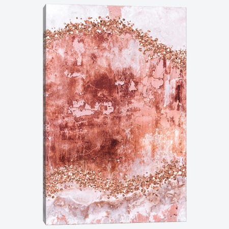 Rose-Gold-Gems-Blush Canvas Print #WAO94} by Willow & Olive Canvas Art Print