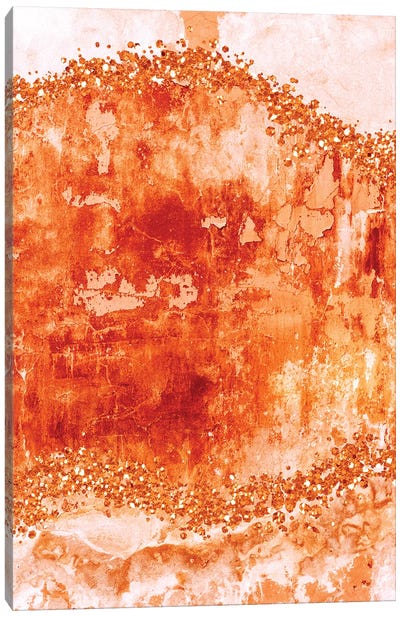 Rose-Gold-Gems-Burnt Orange Canvas Art Print - Willow & Olive by Amy Brinkman