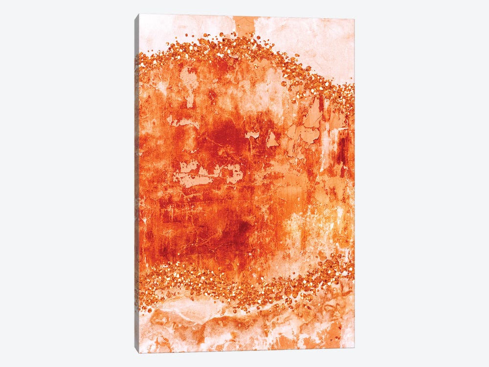 Rose Gold Gems Burnt Orange Canvas Art Print By Willow Olive Icanvas - Burnt Orange Canvas Wall Decor