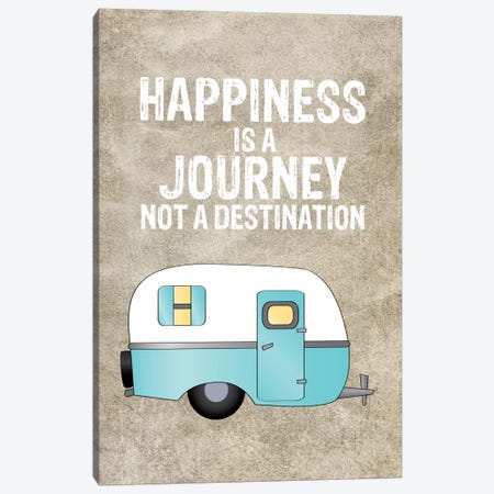 Camper Happiness Is Journey Canvas Print #WAO9} by Willow & Olive Canvas Print