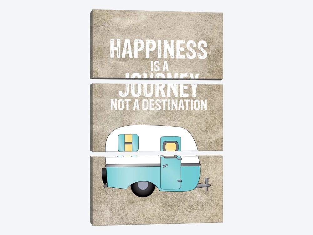 Camper Happiness Is Journey by Willow & Olive 3-piece Canvas Art