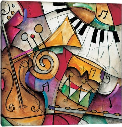 Jazz It Up I Canvas Art Print - Cello Art