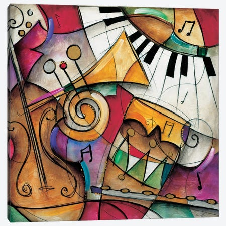 Jazz It Up I Canvas Print #WAU12} by Eric Waugh Canvas Wall Art