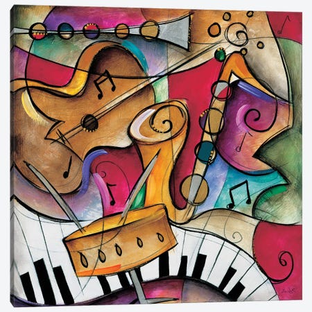 Jazz It Up II Canvas Print #WAU13} by Eric Waugh Canvas Wall Art
