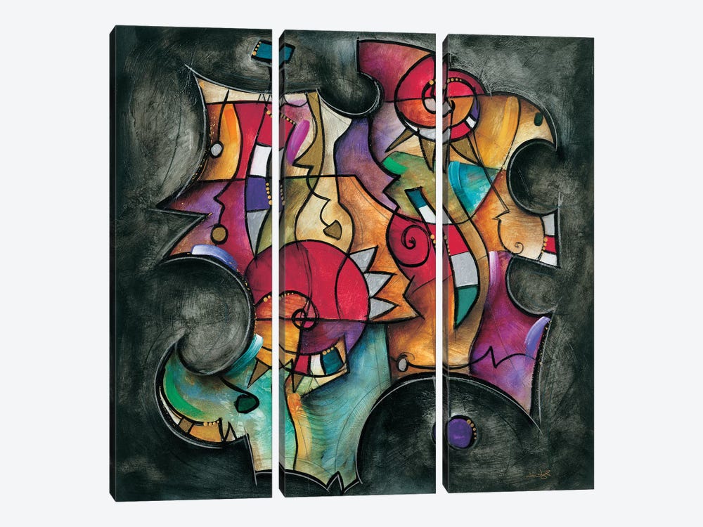 Noir Duet II by Eric Waugh 3-piece Canvas Print