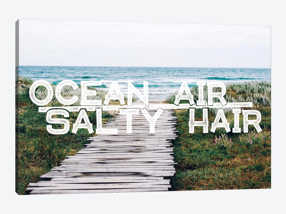 Ocean Air Salty Hair by 5by5collective 1-piece Canvas Art Print