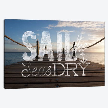 Sail the Seas Dry Canvas Print #WAW3} by 5by5collective Canvas Wall Art