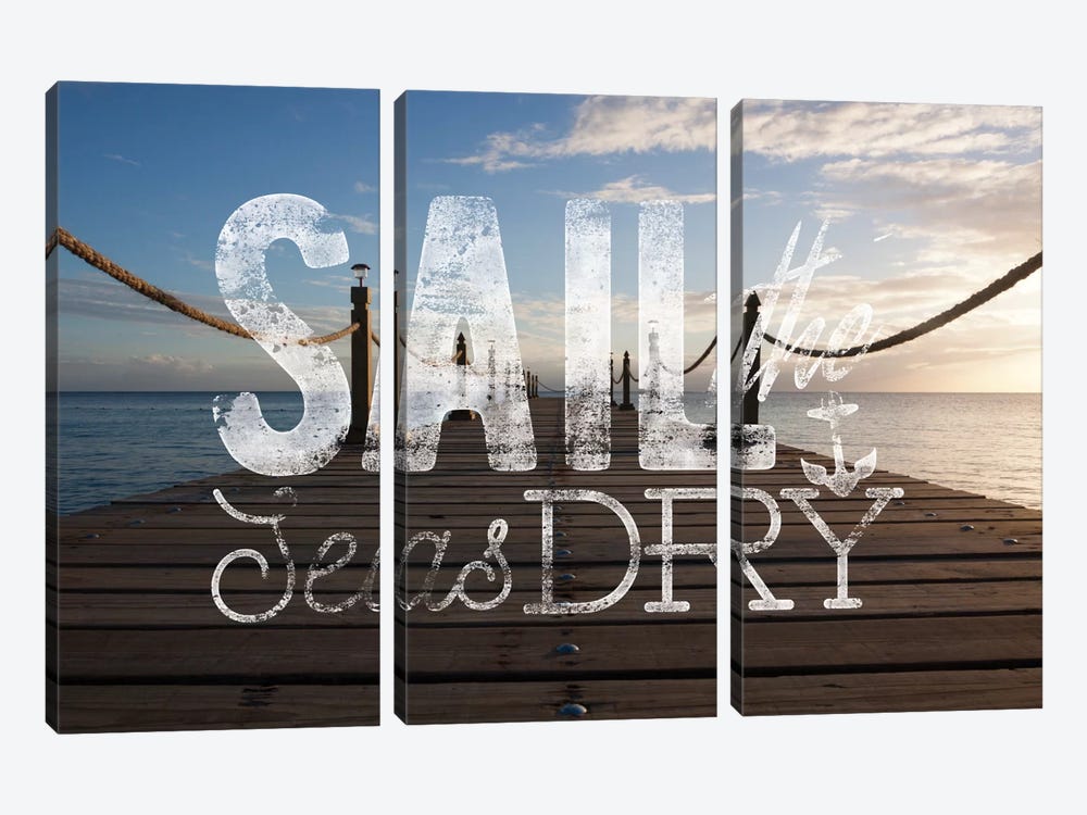 Sail the Seas Dry by 5by5collective 3-piece Canvas Wall Art