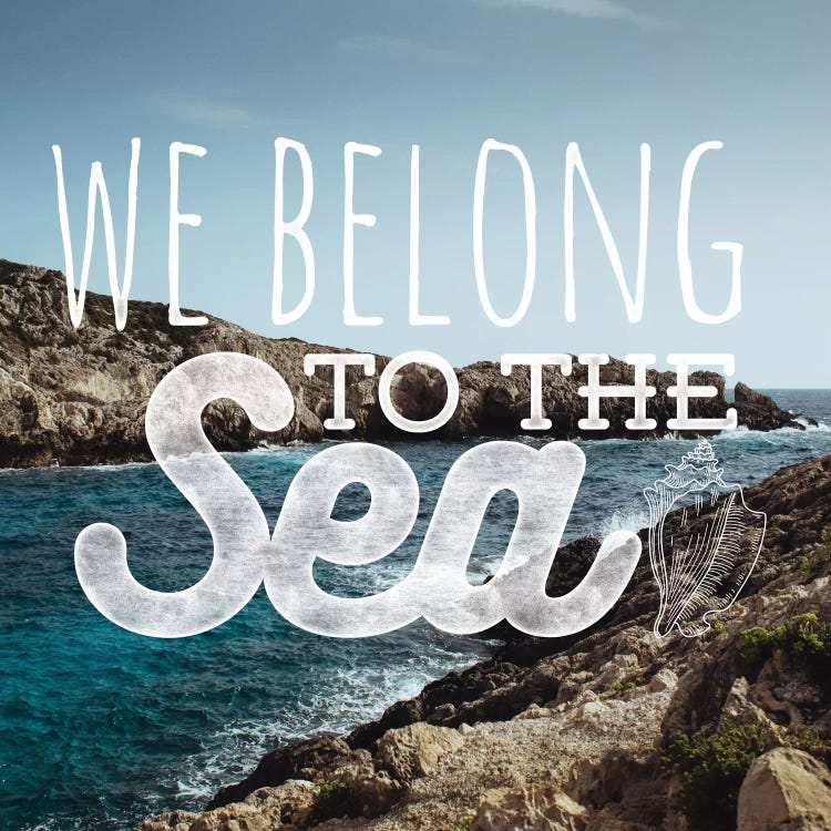We Belong to the Sea by 5by5collective wall art