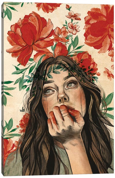 Red Canvas Art Print - Whitney Blackburn