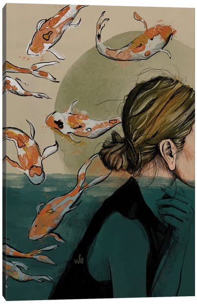 Swimming Canvas Art Print - Whitney Blackburn