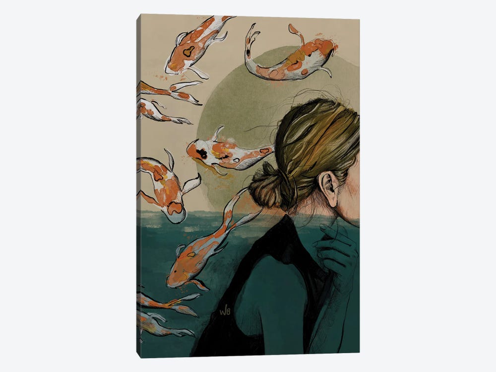 Swimming by Whitney Blackburn 1-piece Art Print