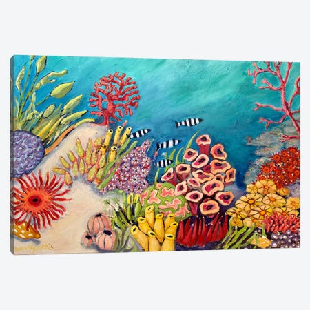 Coral Reef Canvas Print #WBC100} by Wendy Bache Canvas Art Print