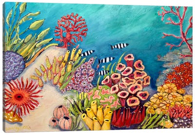Coral Reef Canvas Art Print - Wendy Bache