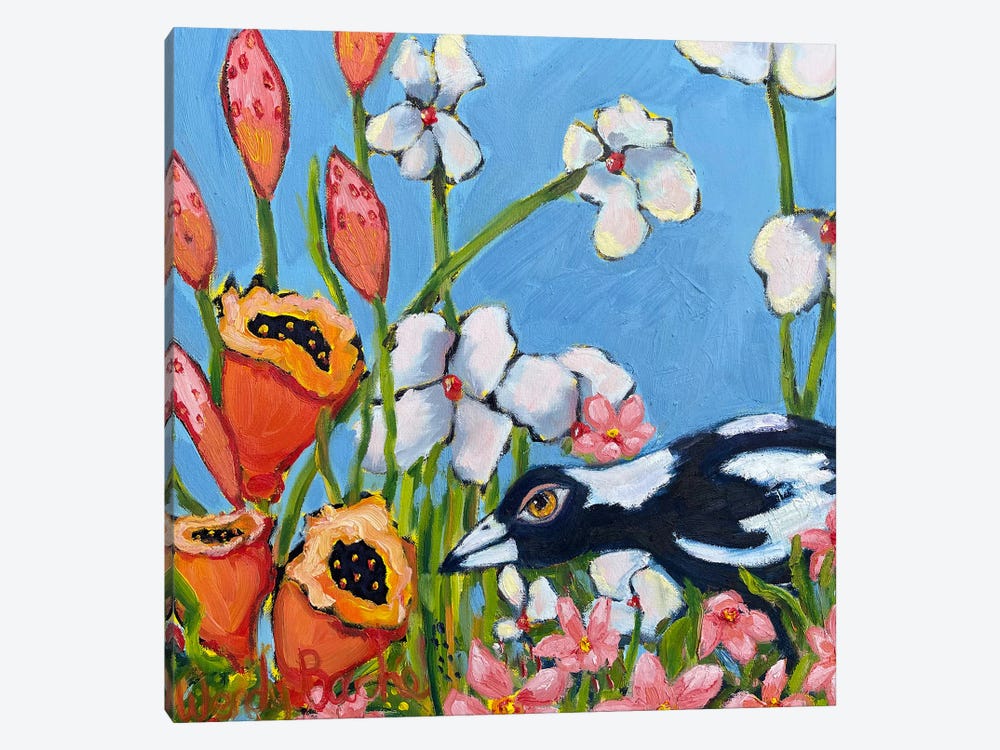 Curious Magpie by Wendy Bache 1-piece Canvas Art Print
