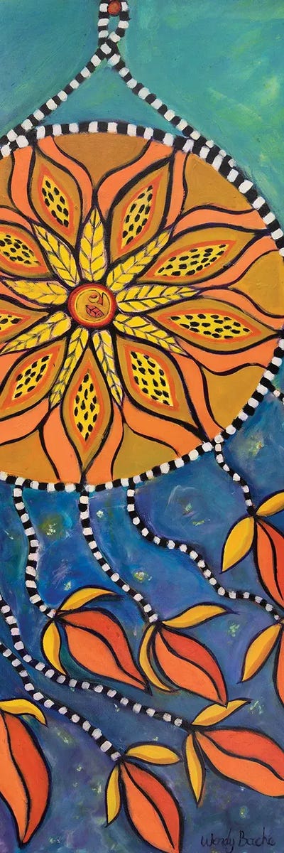Dream Catcher by Wendy Bache framed canvas print