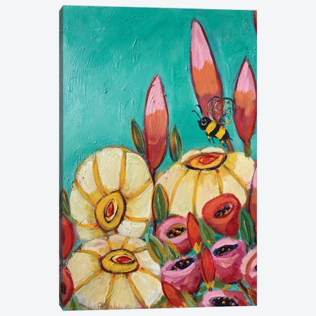 Busy Bee Canvas Print #WBC127} by Wendy Bache Canvas Art